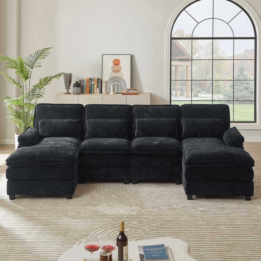 Black Sofa for Living Room