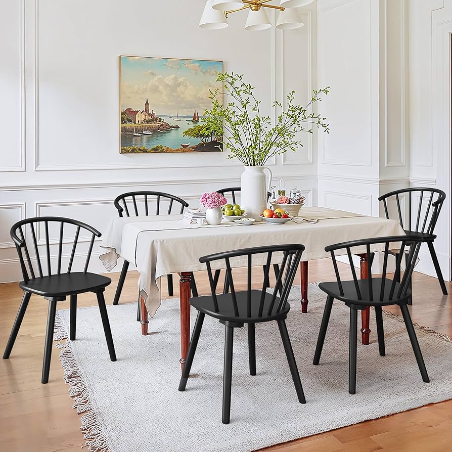 Black Wood Dining Chairs
