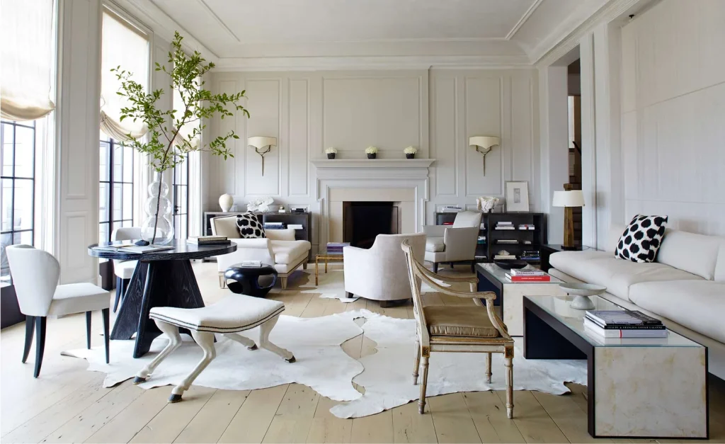 Cream And White Living Room