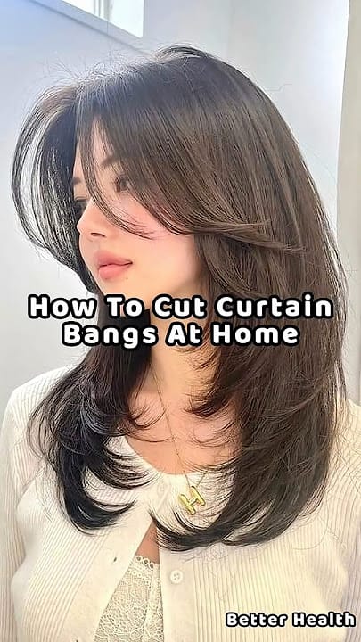 How to Cut Curtain Bangs at Home