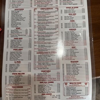 Menu for Hong Kong Kitchen