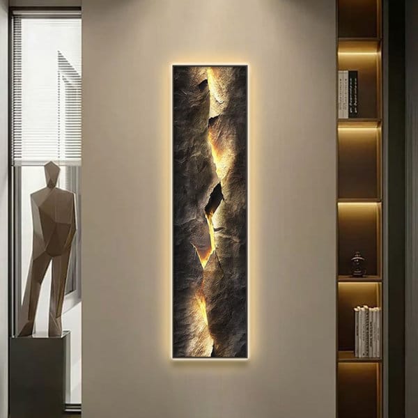 Modern Abstract Led Wall Art With Backlit Light Home Decor