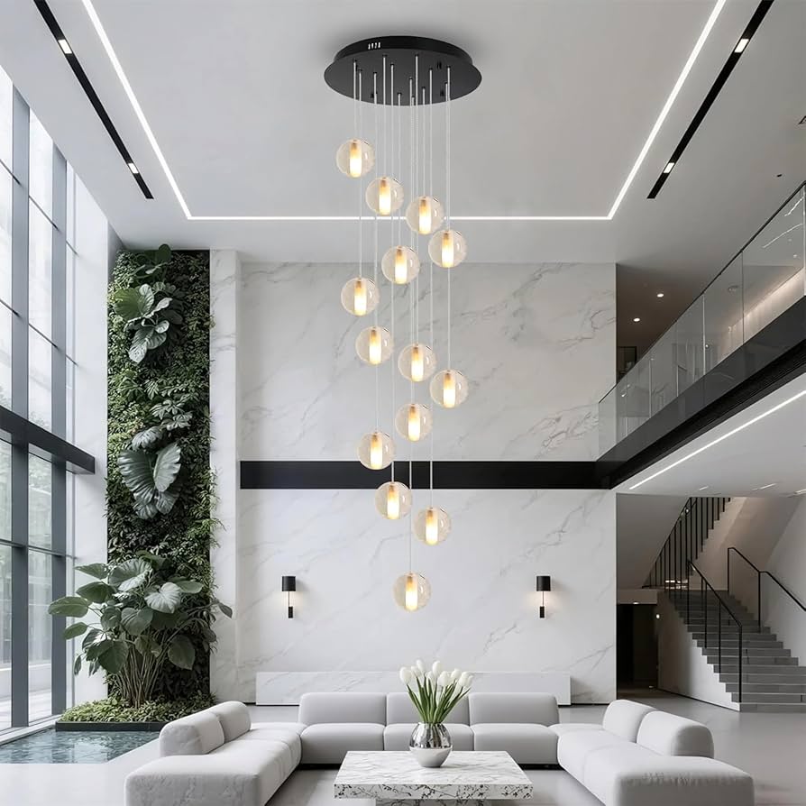 Modern Chandelier for High Ceiling Living Room