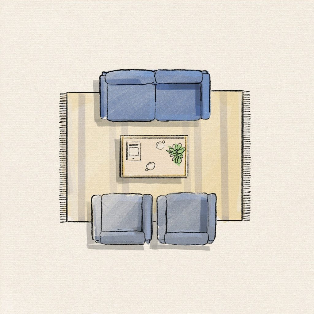 Rug Placement for Living Room