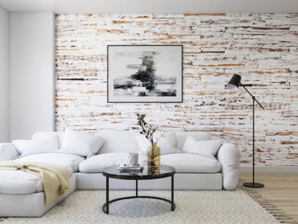 Shiplap Walls in Living Room