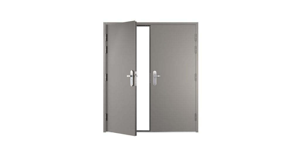 Steel Door With Vertical And Horizontal Divisions